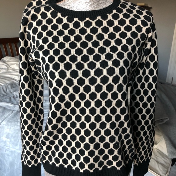 Banana Republic Sweater Sz M W Honeycomb Pattern